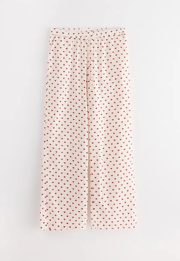 Pyjamasbyxor i bäckebölja med längre ben