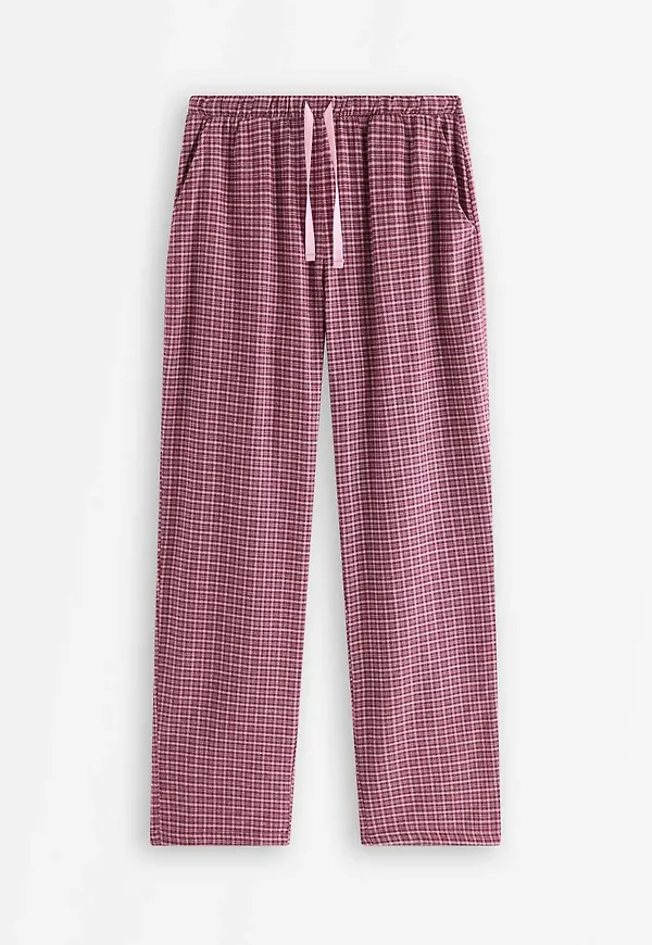 Pyjamasbyxor i flanell med längre ben