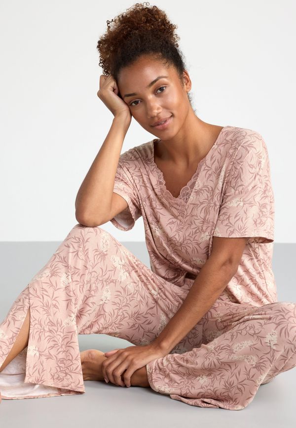 Pyjamasset med kortärmad topp och byxa