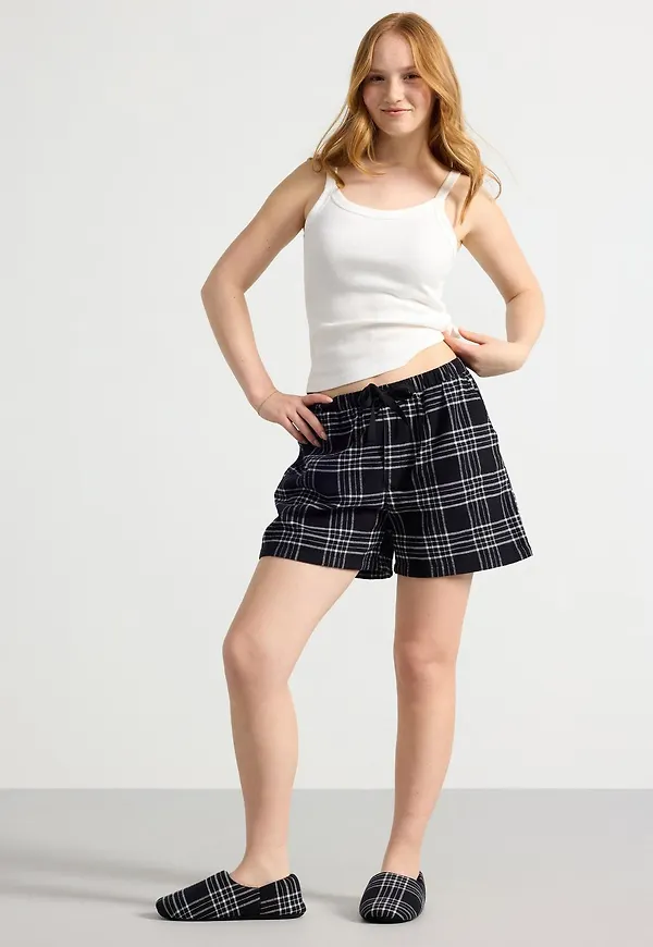 Pyjamasshorts i flanell