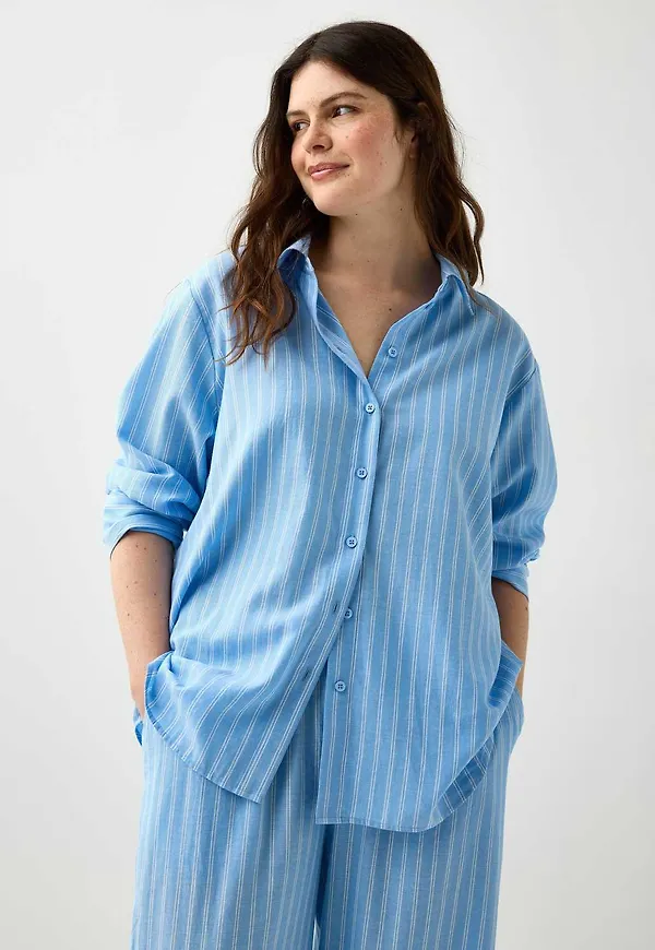 Pyjamasskjorta i bomull