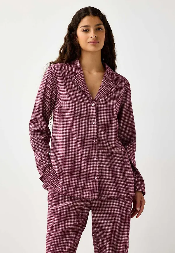 Pyjamasskjorta i flanell