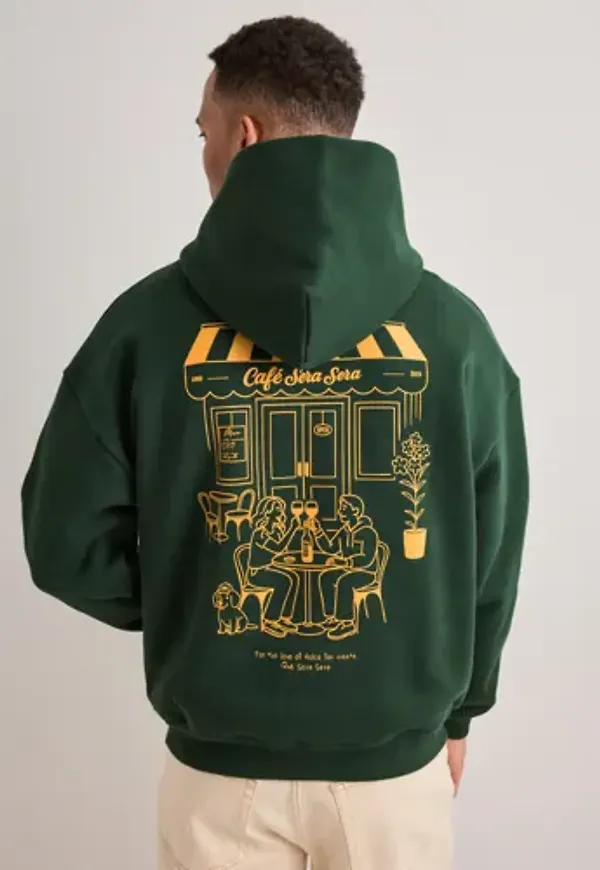 Que Sera Sera Café Sera Sera Hoodie Hoodies Grön