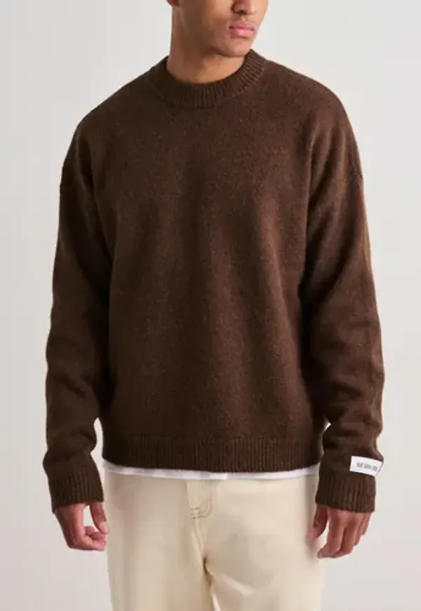 Que Sera Sera Graham Solid Knit Stickade tröjor Brun
