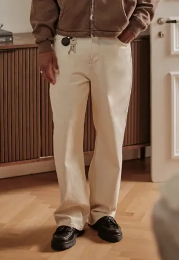 Que Sera Sera Luke Loose denim Loose fit jeans Beige