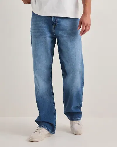 Que Sera Sera Luke Loose denim Loose fit jeans Blå