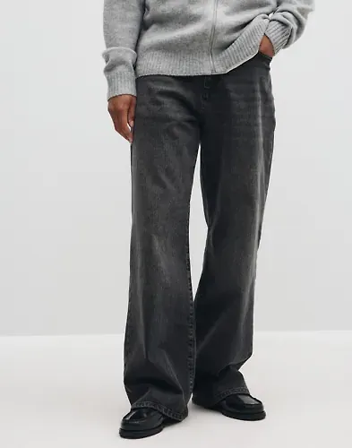 Que Sera Sera Warren Wide Denim Loose fit jeans Grå