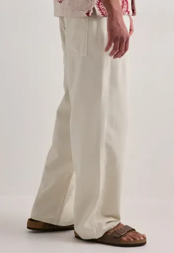 Que Sera Sera William Workwear Pant Cargobyxor Beige