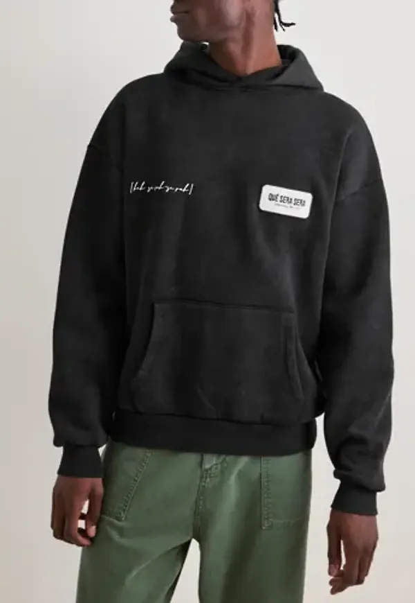 Que Sera Sera Wyatt Washed Hoodie Hoodies Svart