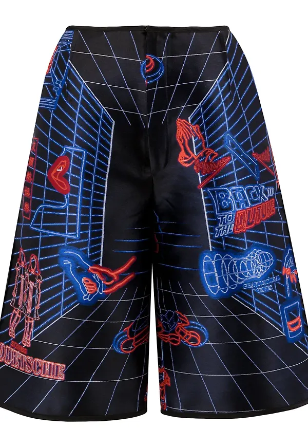Quetsche helmönstrade shorts - Svart