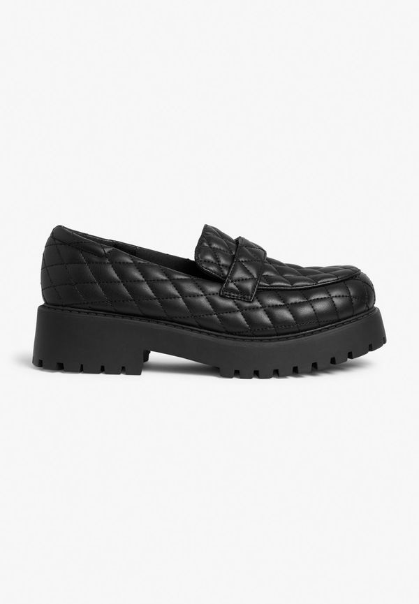 Quilted chunky loafers - Black