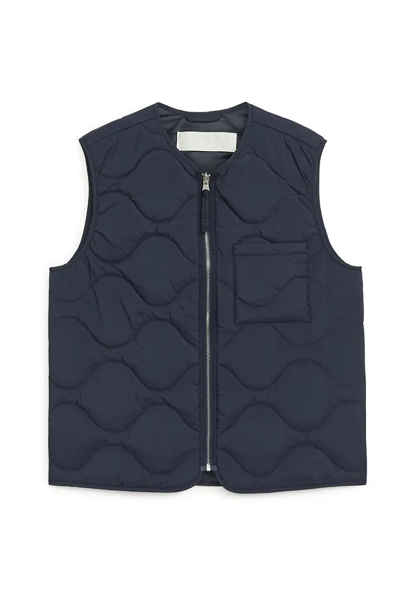 Quilted Liner Vest - Blue