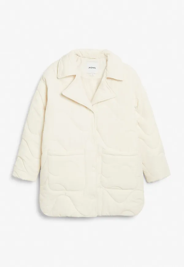 Quilted oversize jacket - Beige