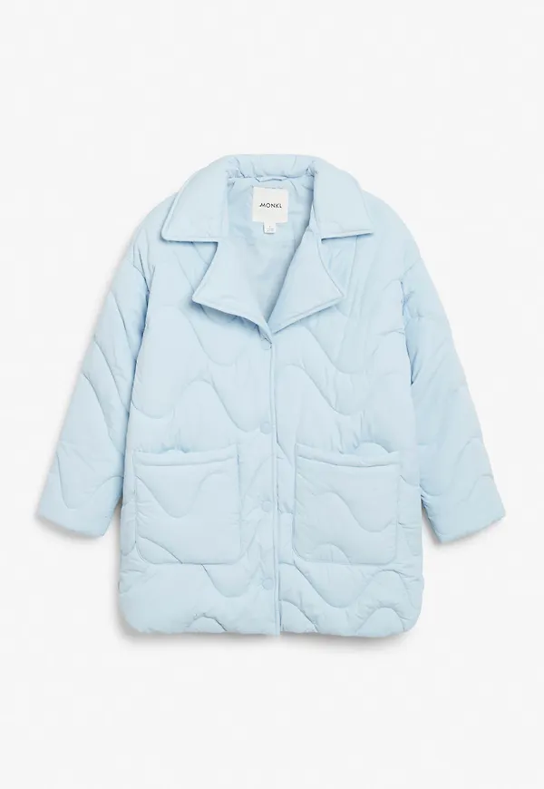 Quilted oversize jacket - Blue