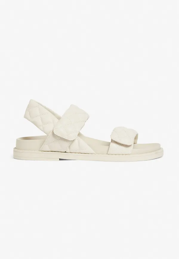Quilted strap sandals - Beige
