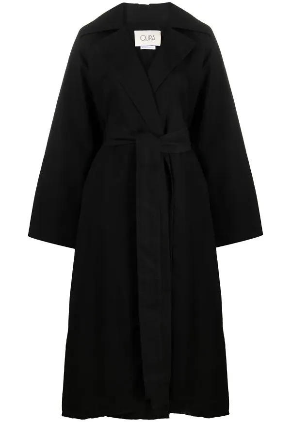 QUIRA trenchcoat med bälte - Svart