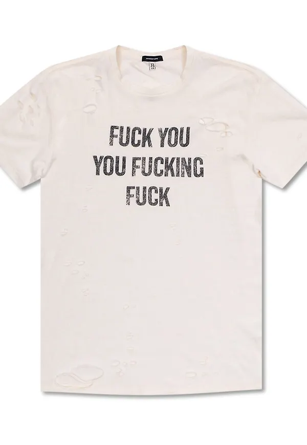 R13 - T-shirts - Beige - Dam - Storlek: L,S