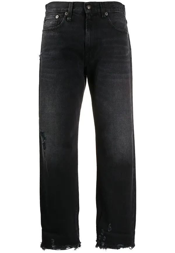 R13 beskurna jeans - Svart