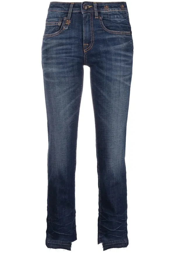 R13 croppade jeans - Blå