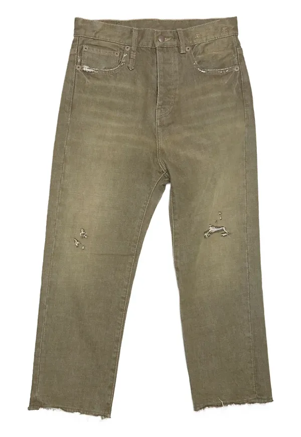 R13 jeans med slitning - Grön