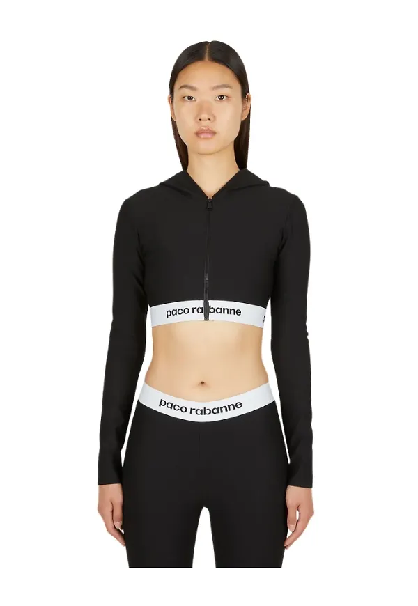 Rabanne, Sweatshirts & Hoodies, Dam, S, Beskuren huvtröja