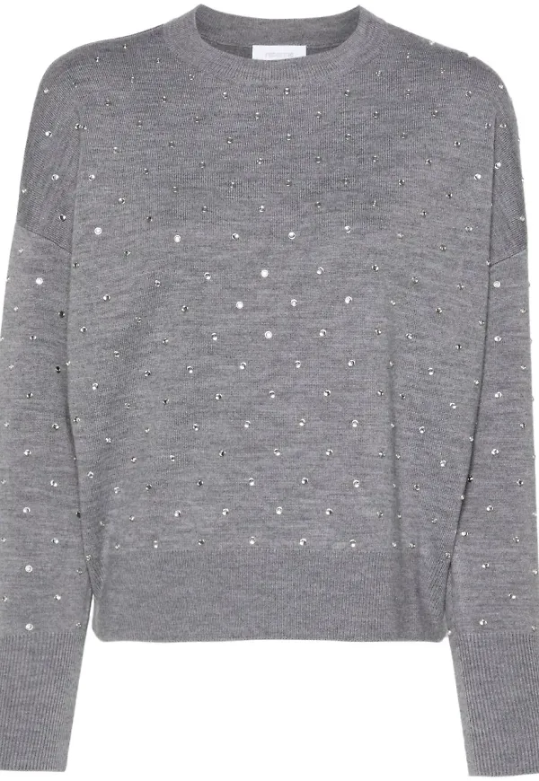 Rabanne tröja med strass - Grå
