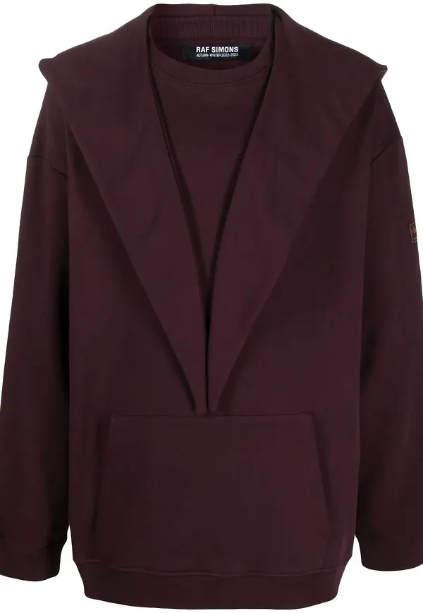 Raf Simons asymmetrisk hoodie - Lila