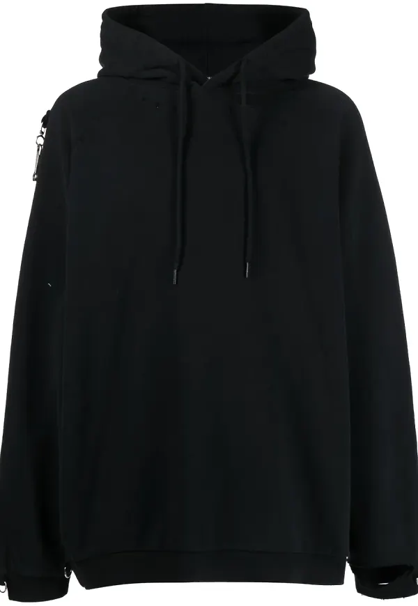 Raf Simons huvtröja med tryck - Svart