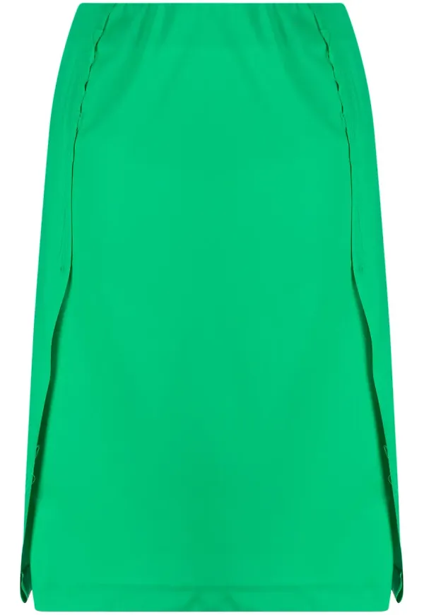 Raf Simons midikjol med plisserad panel - Grön