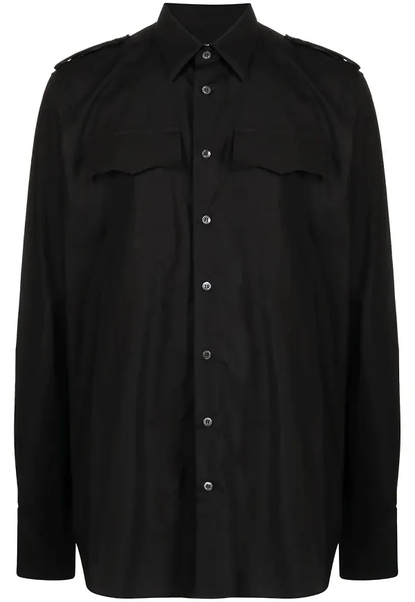Raf Simons skjorta med knäppning - Svart