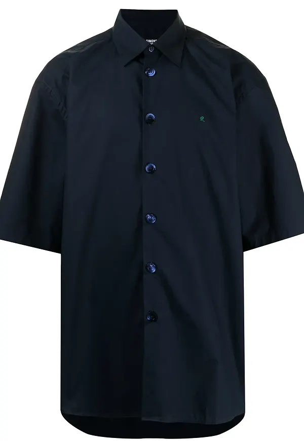 Raf Simons Teenage Dreams bowlingskjorta - Blå