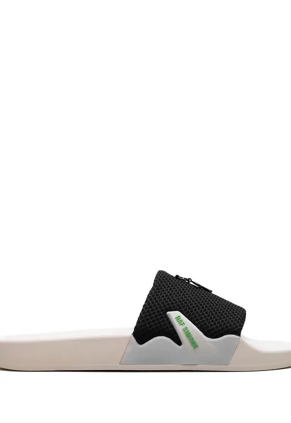 Raf Simons tofflor med logotyp - Svart
