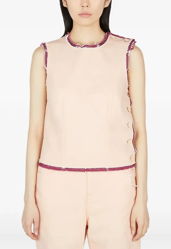 Raf Simons topp med dubbla lager - Rosa