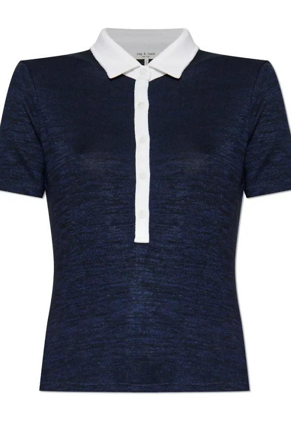 Rag & Bone, Topp, Dam, L, Polyester, Polo