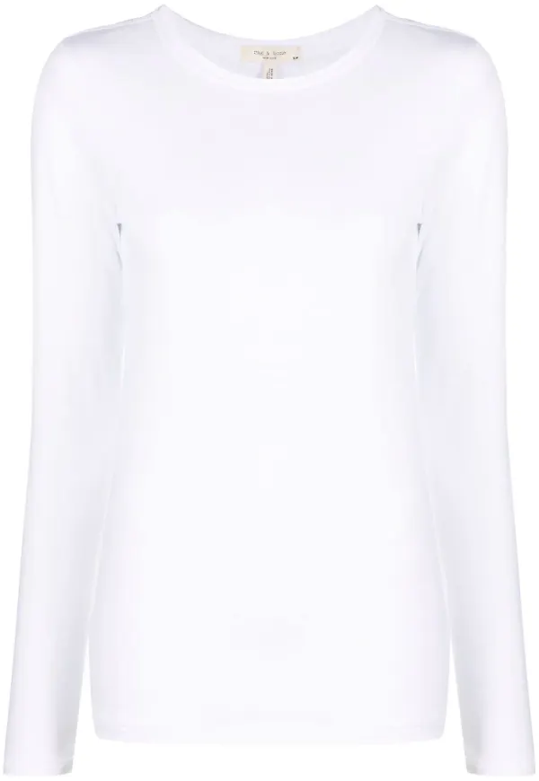 rag & bone långärmad t-shirt - Vit