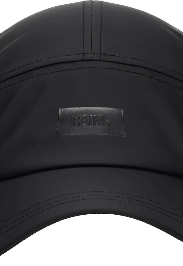 Rains 5 Panel Cap Black
