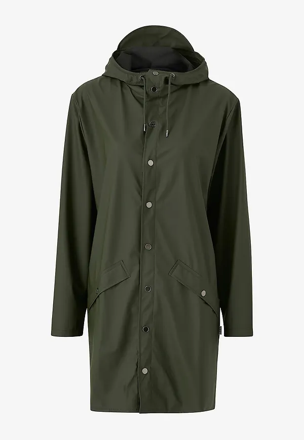 Rains - Regnjacka Long Jacket - Grön
