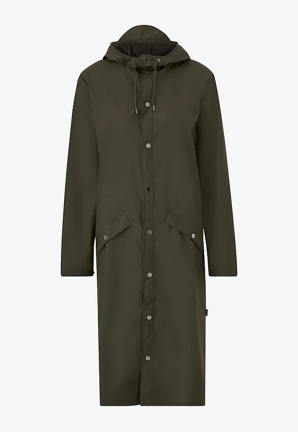 Rains - Regnjacka Longer Jacket - Grön