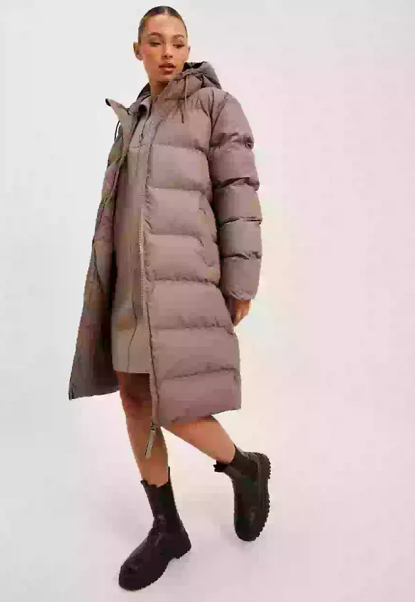 Rains Long Puffer Jacket Puffer jackets Taupe