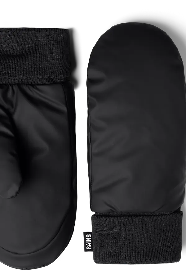 Rains Puffer Mittens Black