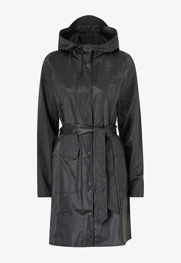 Rains - Regnjacka Curve Long Jacket W3 - Svart