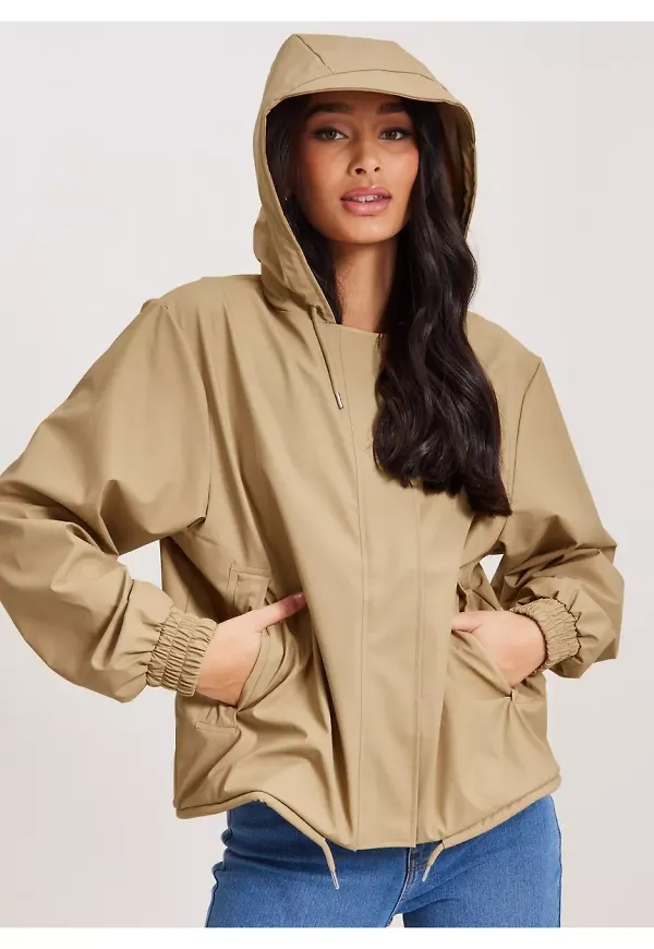 Rains String W Jacket Regnjackor Sand