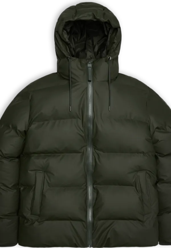 Rains Unisex Alta Puffer Jacket Green
