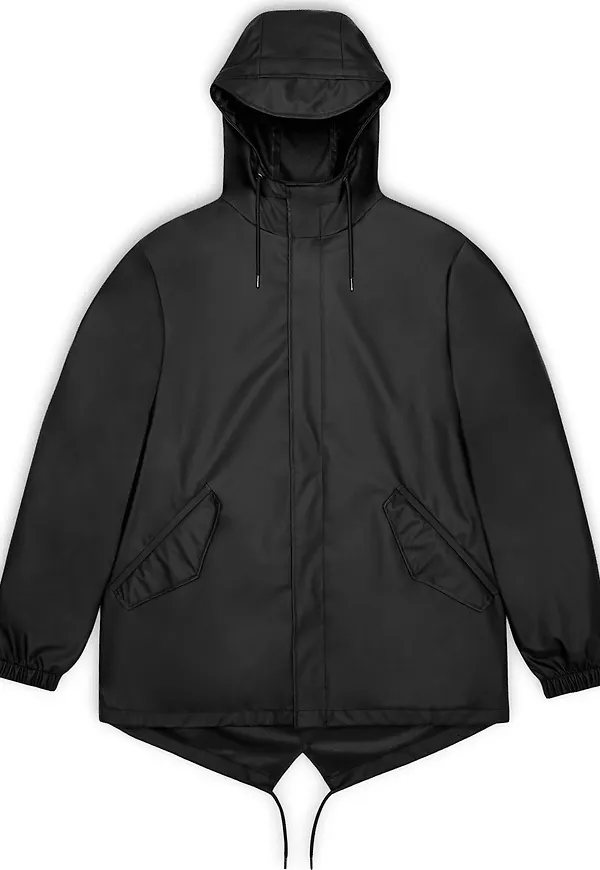 Rains Unisex Fishtail Jacket W3 Black