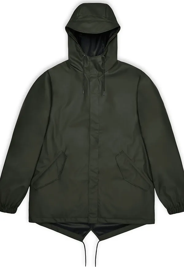 Rains Unisex Fishtail Jacket W3 Green