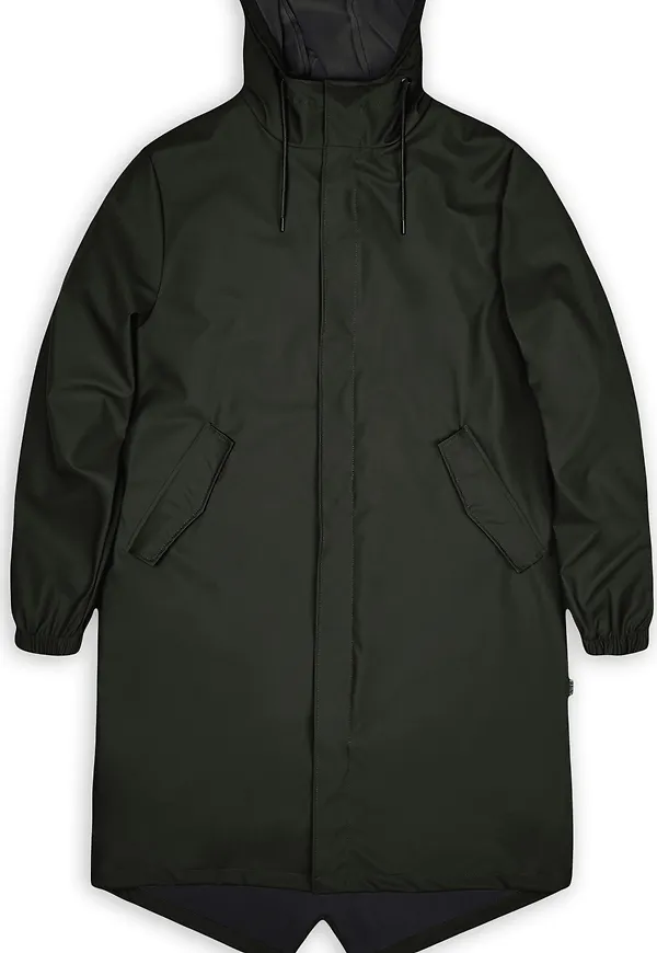 Rains Unisex Fishtail Parka Green