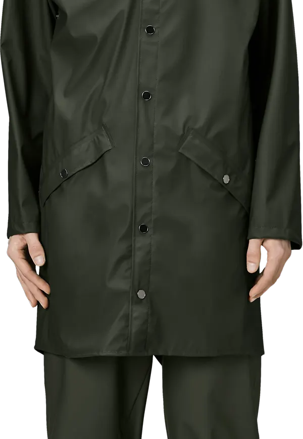 Rains Unisex Long Jacket Green