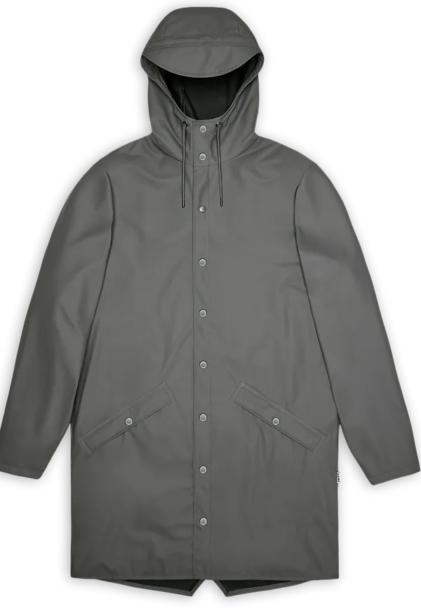 Rains Unisex Long Jacket Grey