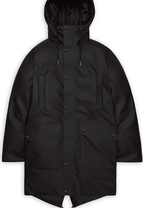 Rains Unisex Nome Long Parka W3T3 Black