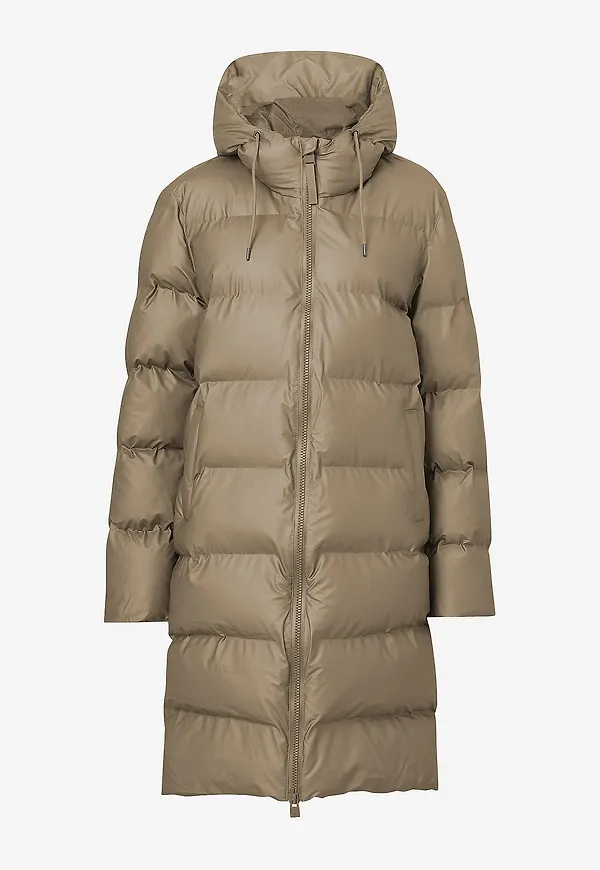 Rains - Vinterjacka Alta Long Puffer Jacket - Beige